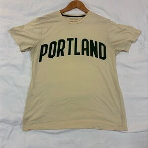 Men's Denim & Flower Cream Cotton Blend Portland Tee Size Large